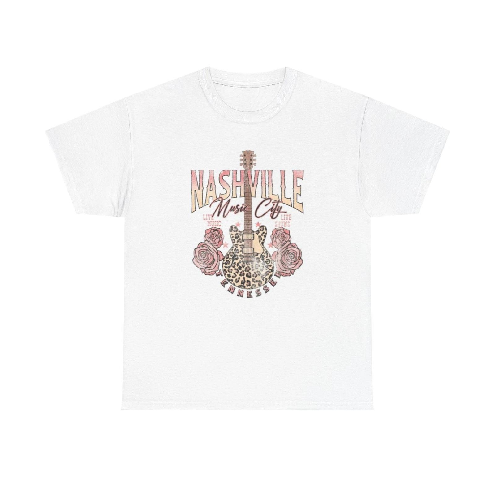 Men s and Women s T-shirts Nashville Cheetah Guitar Graphic XXL