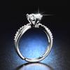 One Carat Intertwined Six-Claw Ring Femininity Simulation Opening Adjustable