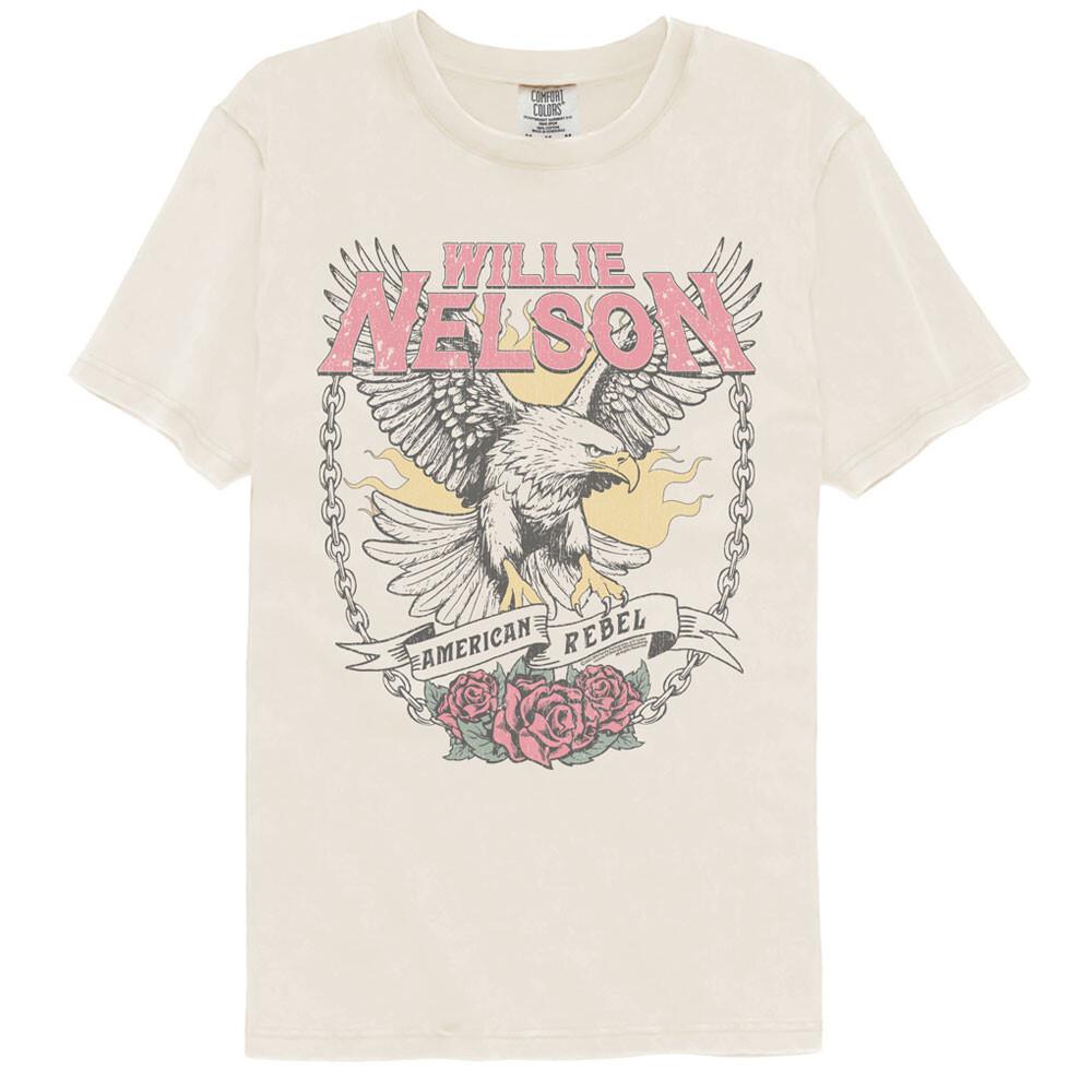 Willie Nelson American Rebel Red Roses Men T Shirt Outlaw Country Music Merch XXXL