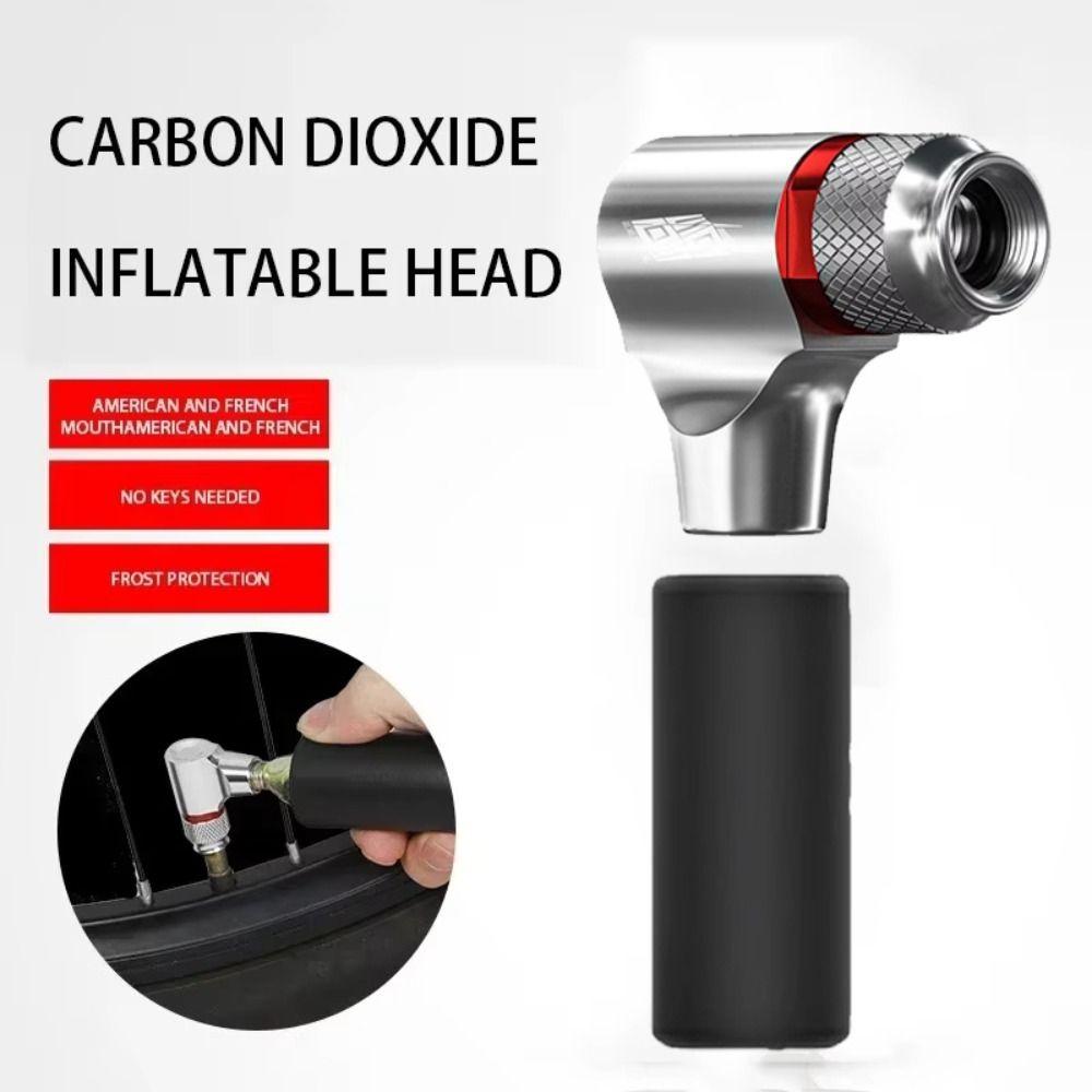 Aluminum Zinc Zinc Alloy Bike Pump Inflator Presta Valves Inflation Mouthpiece Rust-proof CO2 Mini Pump  MTB