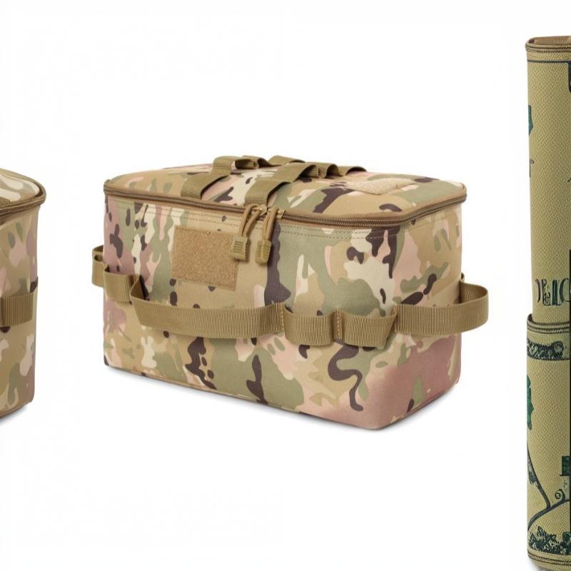 Large Capacity Outdoor Camping Storage Bag - Ground Nail Tool Bag With Picnic Cookware Utensils Kit Gas Canister Organizer