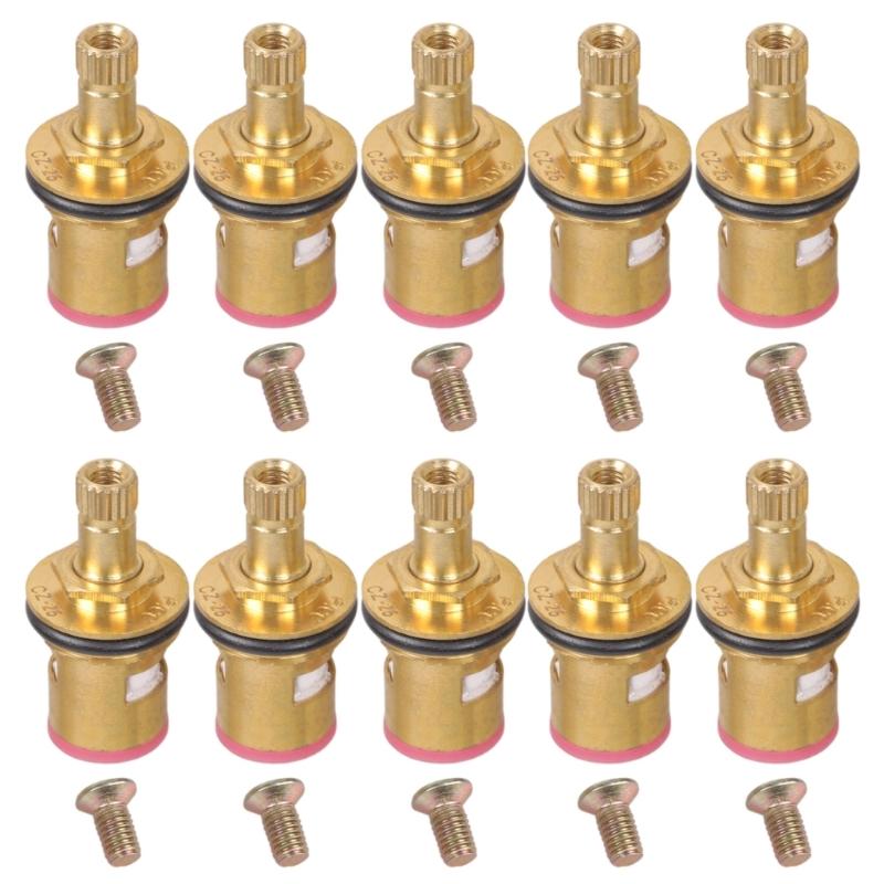 High Performances Faucet Valves Cores with Ceramic Disc Thickened Metal Leak Proof Designs Cartridges for Hot Cold Water