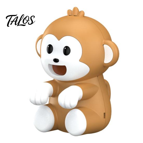 Připevnitelný ventilátor pro hrnek Monkey Mini pro misku, Přenosný držák Chlazení Horký krk Závěsný Polévka Káva, 3stupňový dobíjecí chladič kávy, Stolní kancelářský Monkey beige