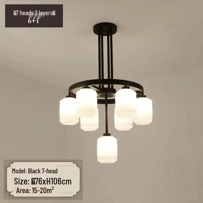 Chinese-Style Duplex High Ceiling Chandelier for Hotel Lobby or Villa