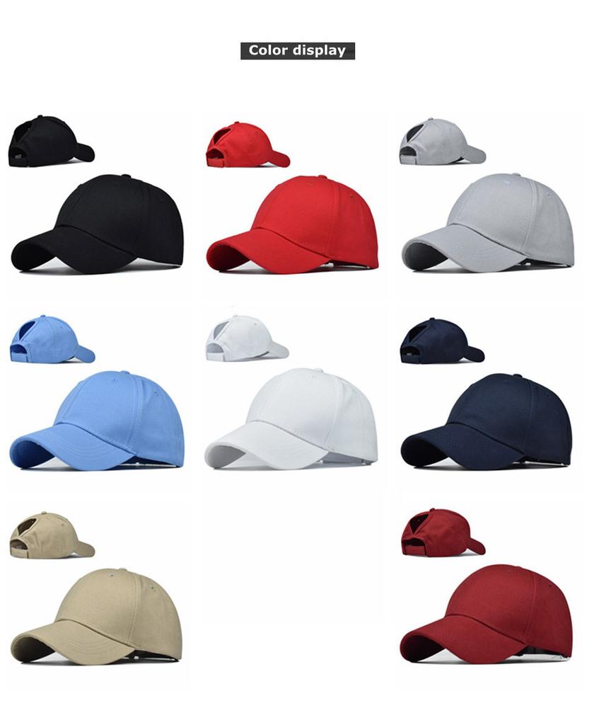 Rear Opening Cap Ponytail Cap Made Simple Pure Cotton Baseball Cap