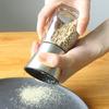 1/2Pcs Pepper Grinder Visible Transparent Glass Ceramic Core Manual Grinder Sea Salt Powder Grinder Seasoning Bottle Jar