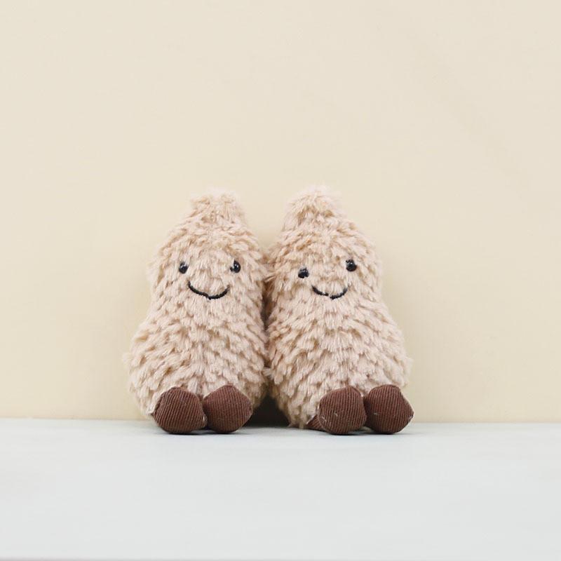 Soft Charismatic Plush Peanut Keychain Accessory With Appealing Color And Design For Everyone