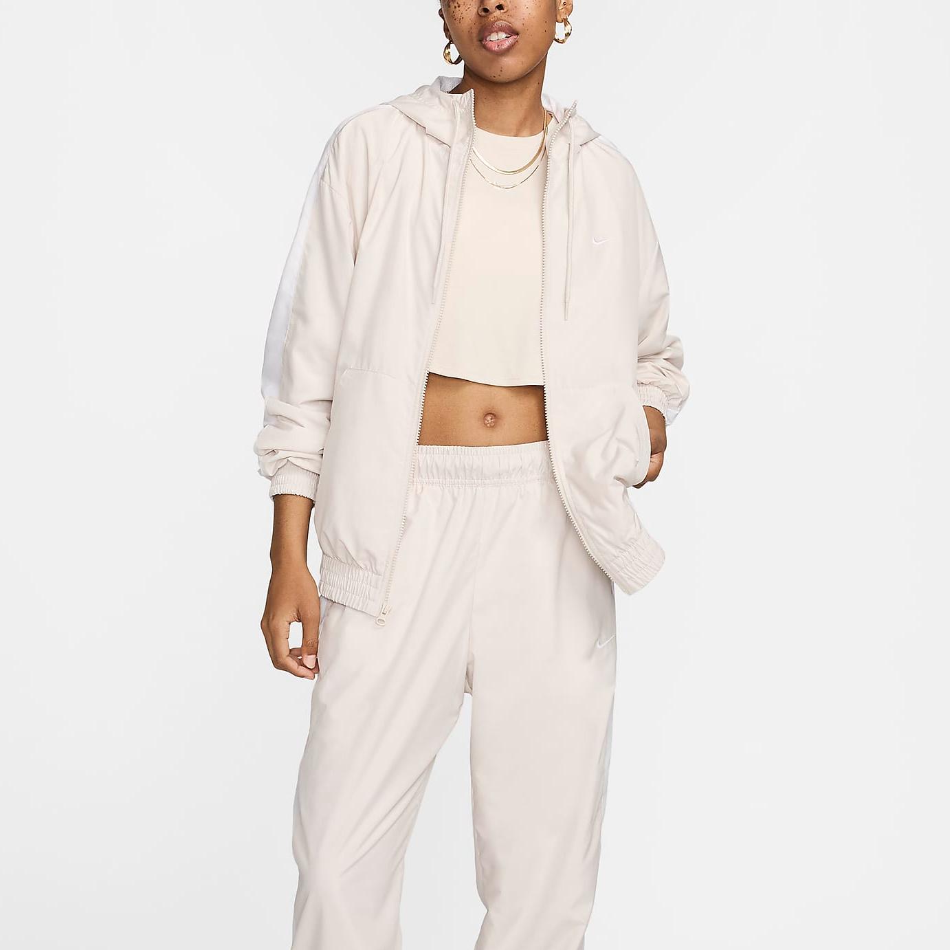 

New Nike Sportswear Classic Wovens Women s Loose Uv Hooded Jacket FV6298-104 M