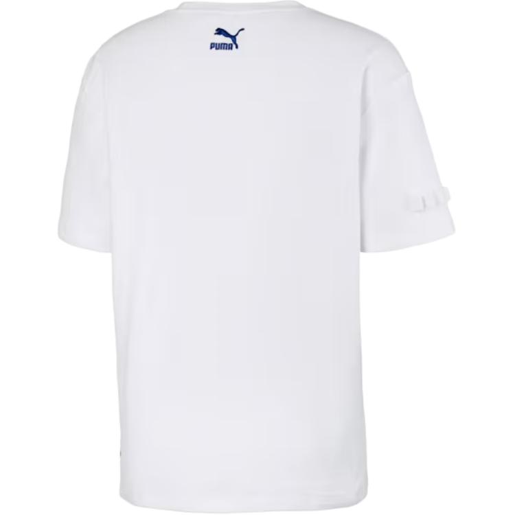 Puma X Tyakasha Logo Print Short Sleeve T-Shirt Unisex Tops White 595559-02