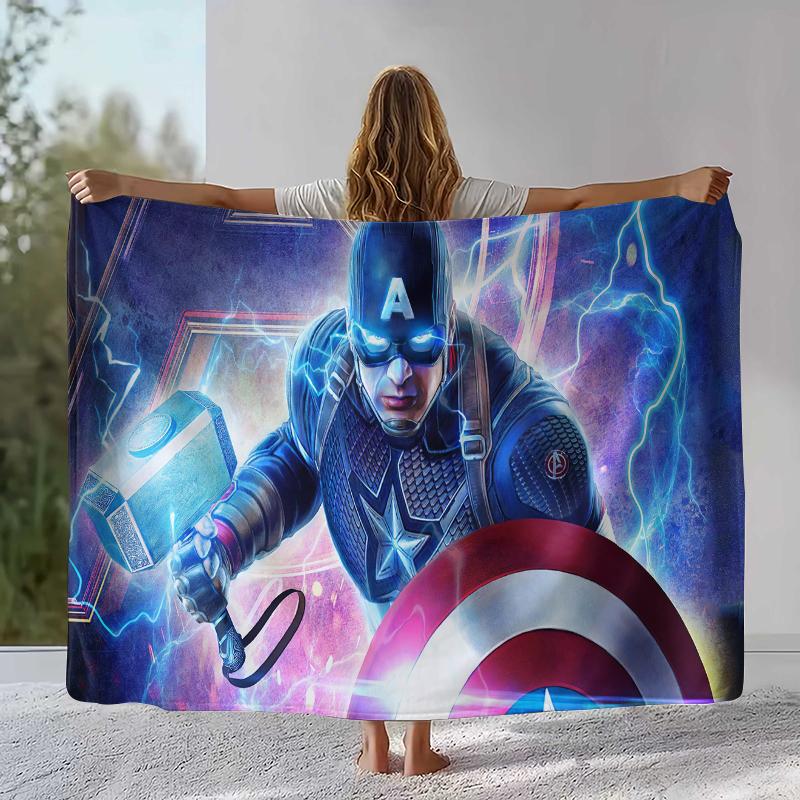 

Marvel Avengers Spider Man Cartoon Flannel Blanket,Ultra Soft Warm Plush Throw for Home Bedroom Bed Sofa Cover Office Picnic 75x90cm