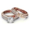 CopperRings Set for Women Elegant Wedding Engagement Finger Accessories Luxury Attractive Charms Jewelry