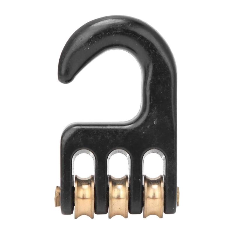 Aluminum Alloy Windsurf Rigging Pulley Hook 3 Roller Wheel Rigging Pulley Hook 3 Rollers Sailing Rigging Hardware