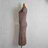 Solid Polo Lapel Short Sleeve Knitted Dress Women Clothes Royal Sister Style Summer Waist Hugging Slimming Sheath One-Step Skirt