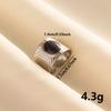 Punk Silver Color Black Enamel Sun Moon Star Eye Rings For Women Men Accessories Stainless Steel Ring Open Finger Jewelry Bagues