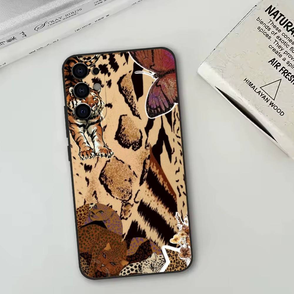 

Чехол для телефона с принтом леопарда и тигровой шкурой для Samsung S25, S24, S21, S22, S23, S30, Ultra, S20, Plus, Fe, Lite, Note, 10, Черный чехол Samsung S21fe