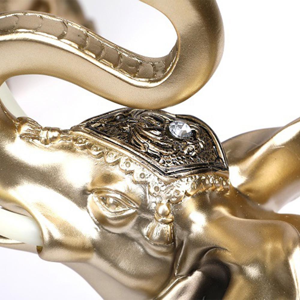 Lucky Elephant Decoration Statue Cute Elephant Figurines Statue for Living Room Bedroom Decor