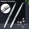 Portable Soldering Tweezer Diamond Pick up Tweezers for Gemstone DIY Crafting