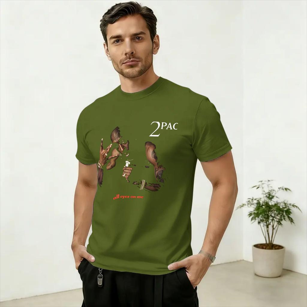 2 Tupac Shakur Pac T Shirt for Unisex 100 Cotton Hipster TShirt O Neck Tees Short Sleeve Clothes Classic