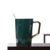 Ins vergoldeter Griff Keramiktasse Büro Wasserbecher Hochzeitsveranstaltungsgeschenk hohe Temperaturbeständigkeit