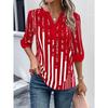 Women's Summer T-shirt Double Patchwork Color Clash Positioning Flower Shirt Short Sleeve Top