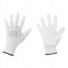 Polyester Gloves with Polyurethane, White, Pack of 12, Size 7, Vorstahl Quality
