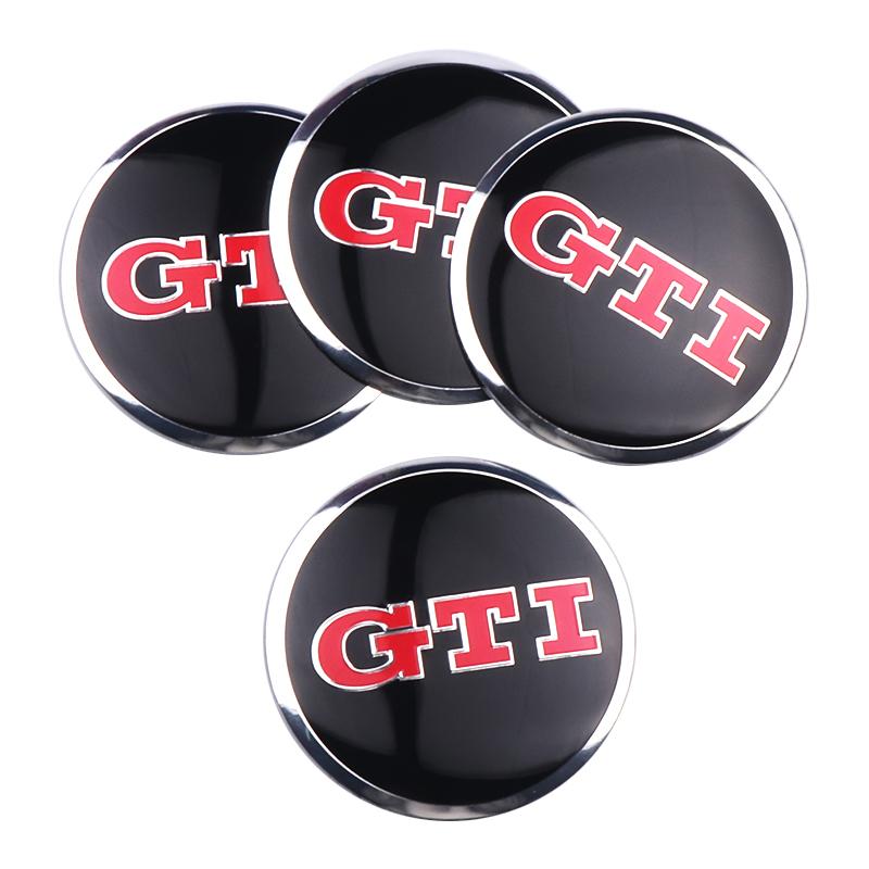 4Pcs 56MM Car Wheel Center Hub Cap Stickers For VW GTI Golf Polo Passat Mk6 MK7 Tiguan R32 RLine Magotan Jetta Bora Beetle Trunk