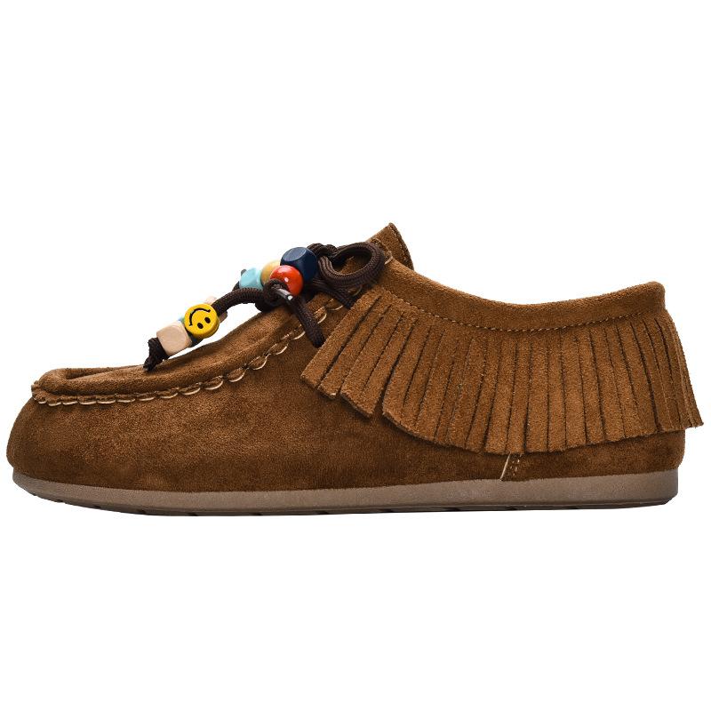 New Product Hot Sale Autumn New Retro Tassel Heightening Versatile Soft Sole Casual Shoes 5266