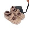 inner height increase lamb wool shoes women wear new Korean version of velvet thermal cotton shoes flat Mary Jane Doudou shoes in winter
