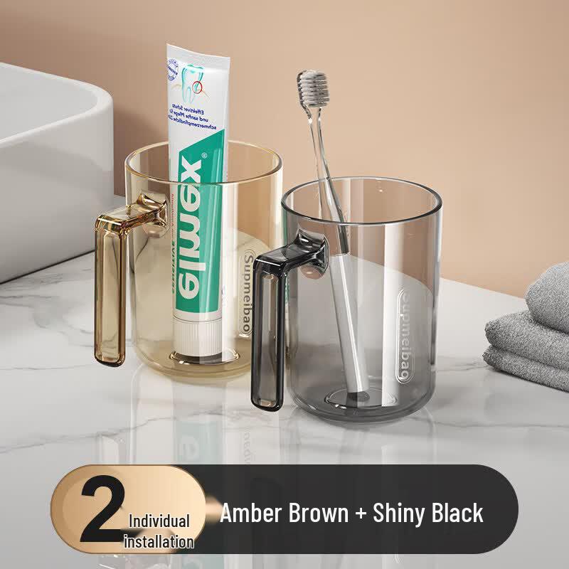 LIEI Wall-Mounted Toothbrush Holder with Cups
