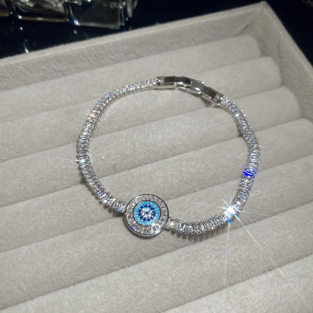 Star Round Devil's Eye Rhinestone Devil's Eye Bangle Banquet Clothes Jewelry  Ladies Girls