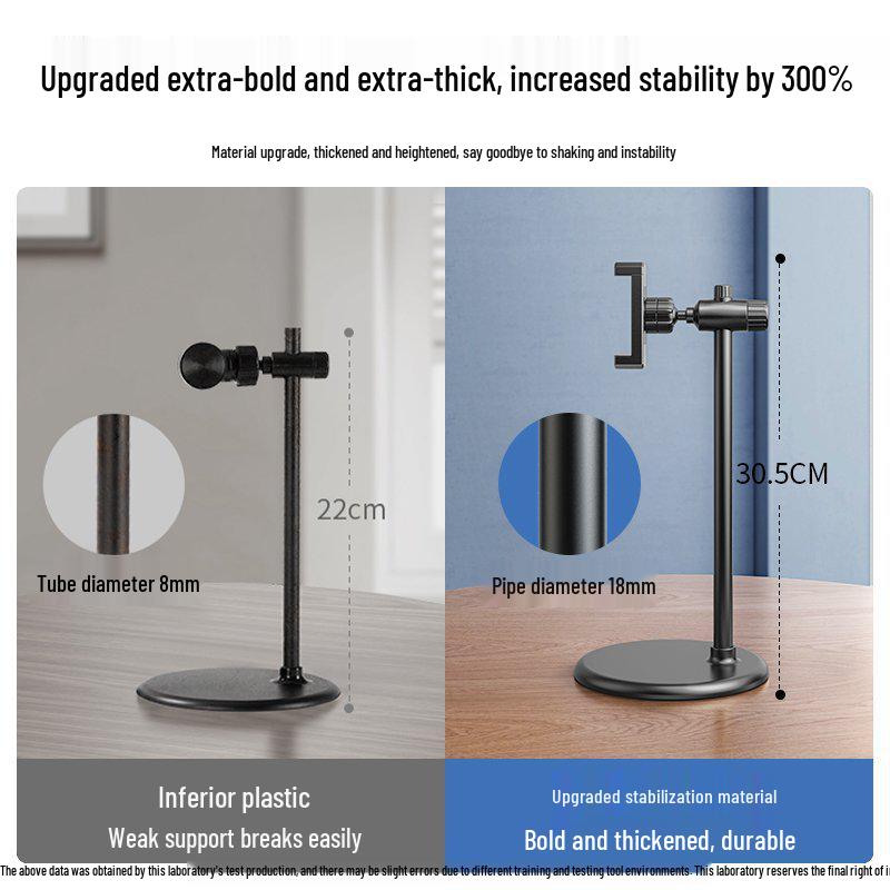 2024 Stolní držák na telefon pro živé vysílání a fotografování z nadhledu - Kompatibilní s Douyin a dalšími