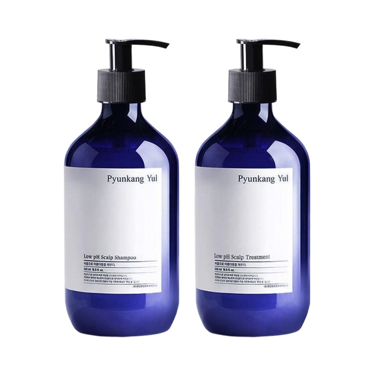 Pyunkang Yul Low pH Scalp Care Duo Set Shampoo 500ml and Treatment 500ml for Sensitive Scalp