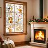 Christmas Window Clings, PVC Static Double-Sided Stickers with Snowflakes and Winter Character Designs for Glass Decor