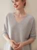 Women's 100% Cashmere Round Neck Long Knit Dress - Thickened Loose Fit for Autumn/Winter, Over-the-Knee Style.