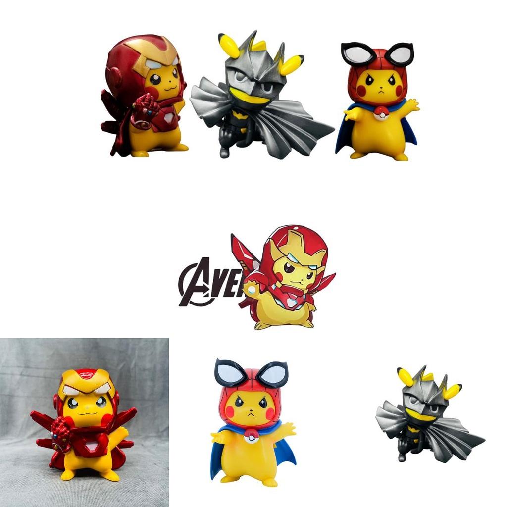 Marvel Avengers Infinity War Captain America Figure Collection Pikachu Ornament
