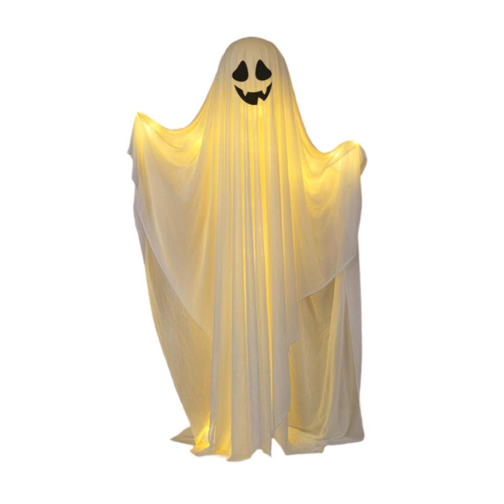Halloween Decorations Outdoor Theme Park Layout Glowing Spooky Ghost Scary Standing Ghost Decoration for Porch Front Door