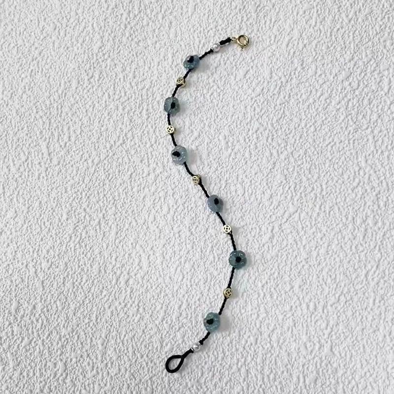 Chinese Style Simple Line Lucky Amulet Bracelet Flower Beaded Bracelet For Women Handmade Rope Bracelet Jewelry