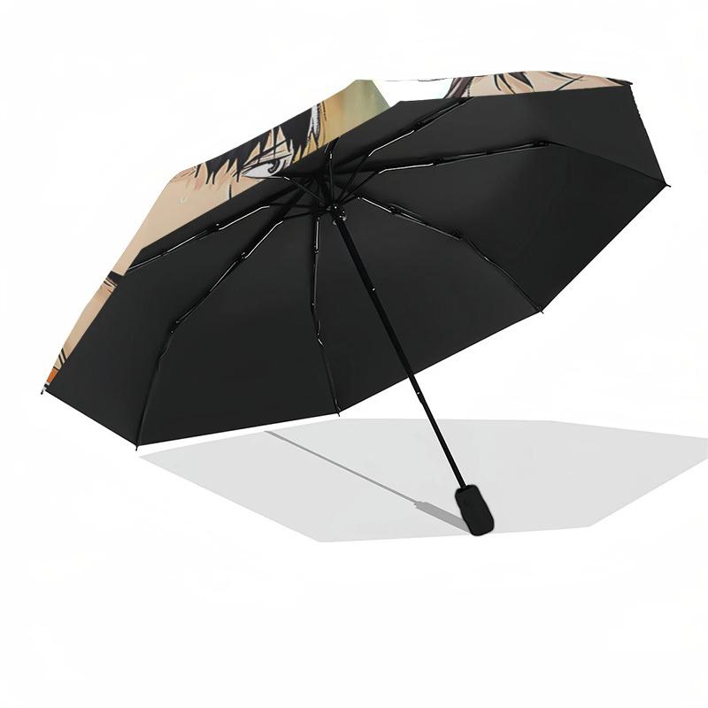 1pc Haikyuu!! Automatic Opening Closing Umbrella Portable 3-Fold Design, 8-Bone Iron Frame Outdoor Umbrella Perfect for Fans, Travelers, and Daily Use