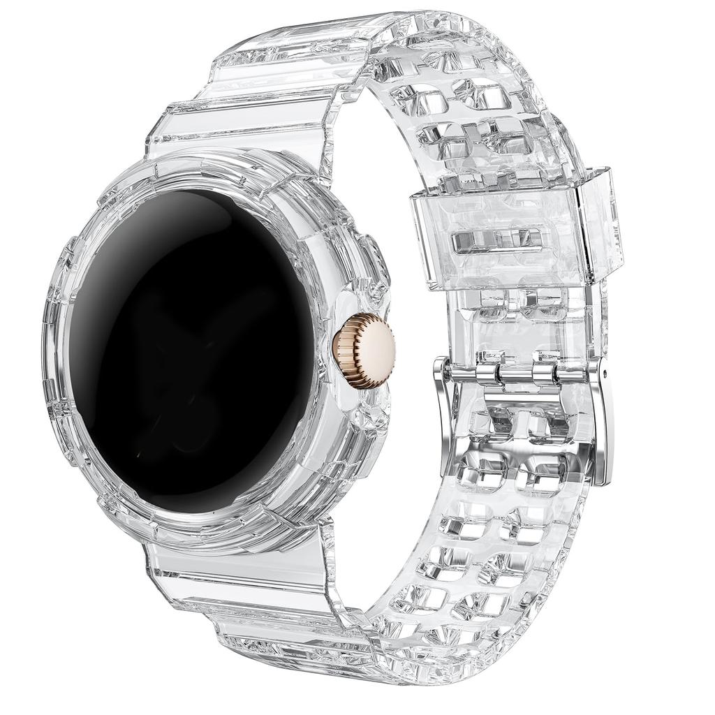 Transparent Case+strap For Google Pixel Watch 4 3 2 41mm Accessories Sport Smartwatch Soft TPU Bracelet Correa Pixel Watch Band