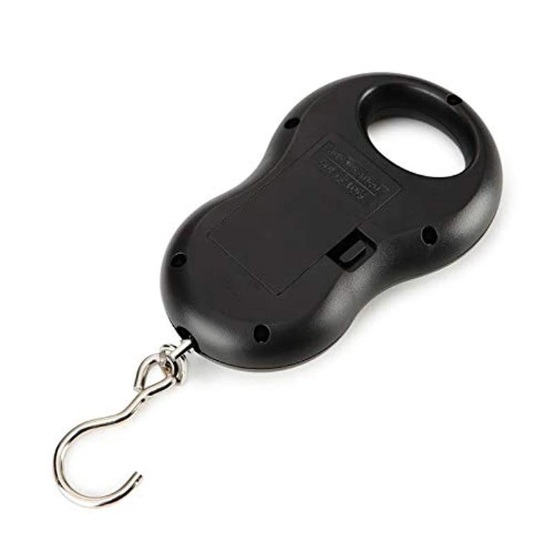 Cantar electronic negru 50Kg 10g Cantar digital LCD Cantar de pescuit cu iluminare din spate Cantar de buzunar Cantar de bagaje