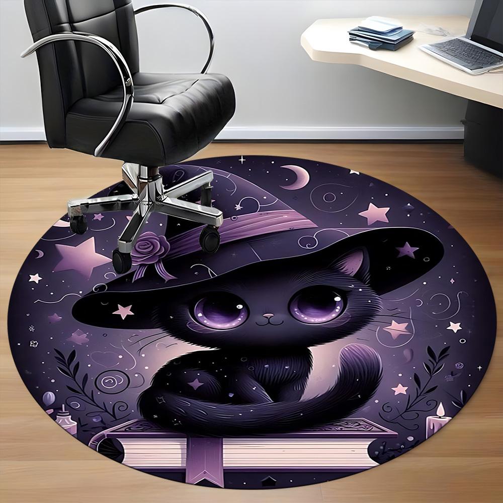 1pc Witchcraft Midnight Office Round Area Rug, Under Office Chairs Bedroom Living Room Home Decor, Room Deco, Available in Various Sizes