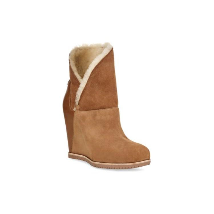 UGG Leder Bequem Lässig Kurze Stiefel Damenstiefel Braun 1105576-CHE