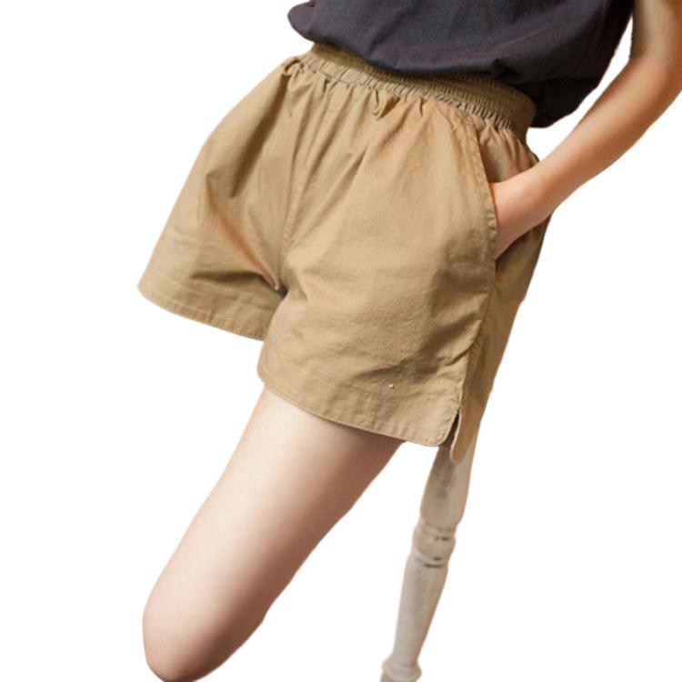 Women's High Waist Cotton Casual Korean Style Wide Leg Shorts - Trendy Summer Sports Hot Pants