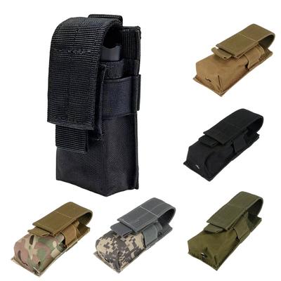 Outdoor Multi-functional Tactical Flashlight Pouch, M5 Torch Bag, Small Single Row EDC Tool Bag, Molle Attachment Pack