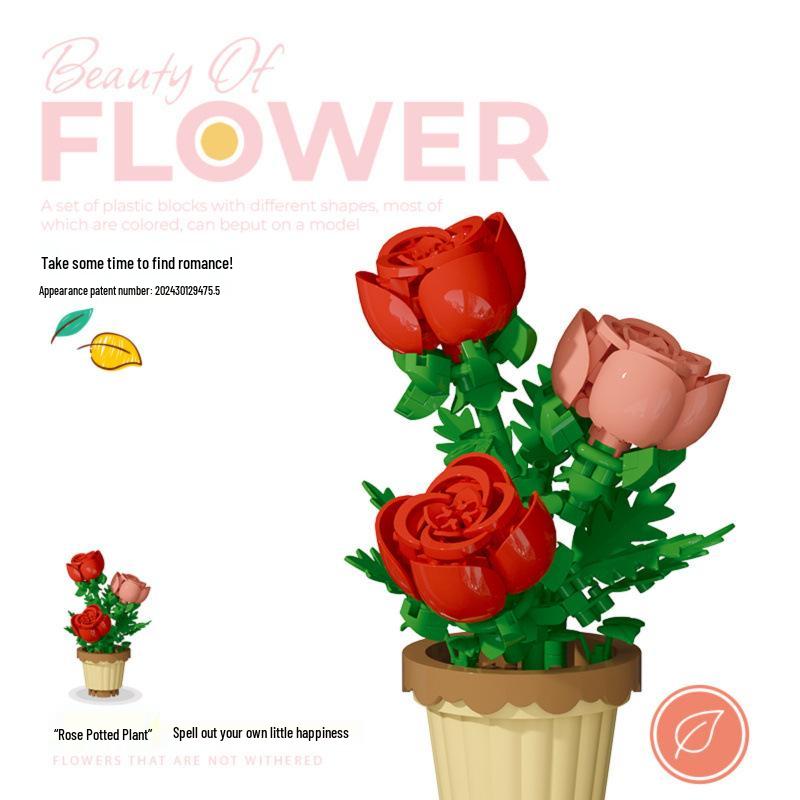 

Суккуленты и цветы конструктор - Совместимый с Лего, Комнатные растения, Стабилизированные цветы, Детские игрушки