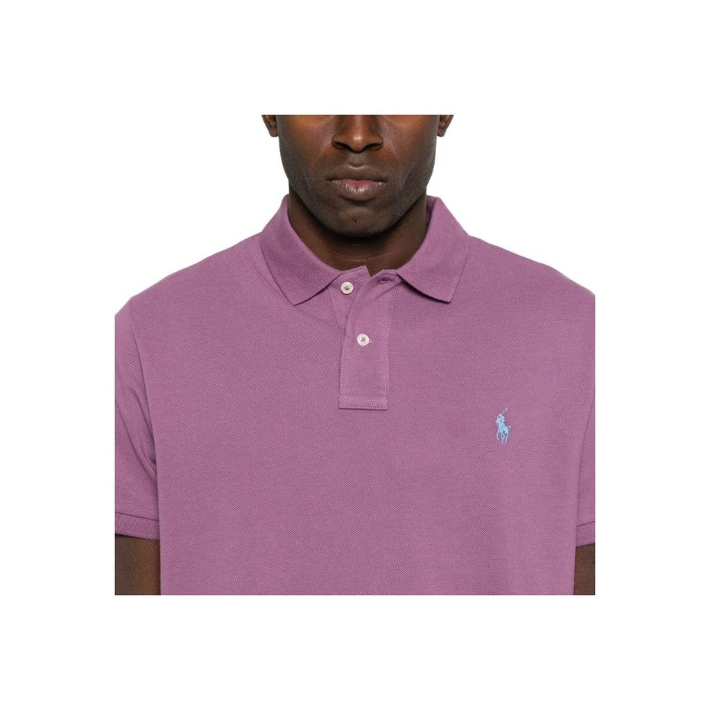 Polo Ralph Lauren Logo Embroidered Straight Fit Short Sleeve Polo Shirt Men tops Lavender 710680784-409