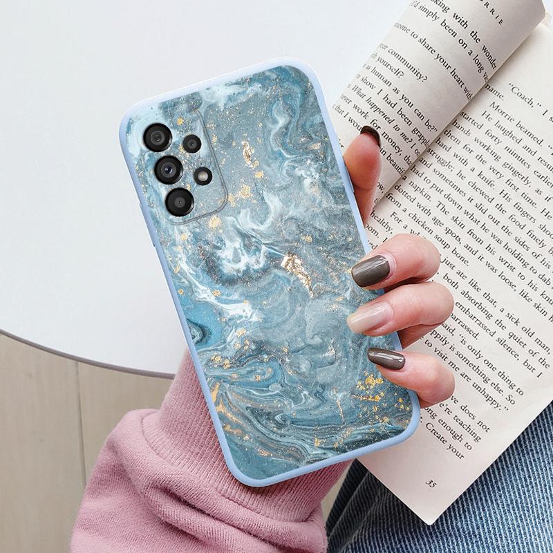 Case For Samsung Galaxy A53 5G A 53 Back Cover Protective Silicone Funda Fashion Marble Stone Texture Coque For Samsung A53 Capa