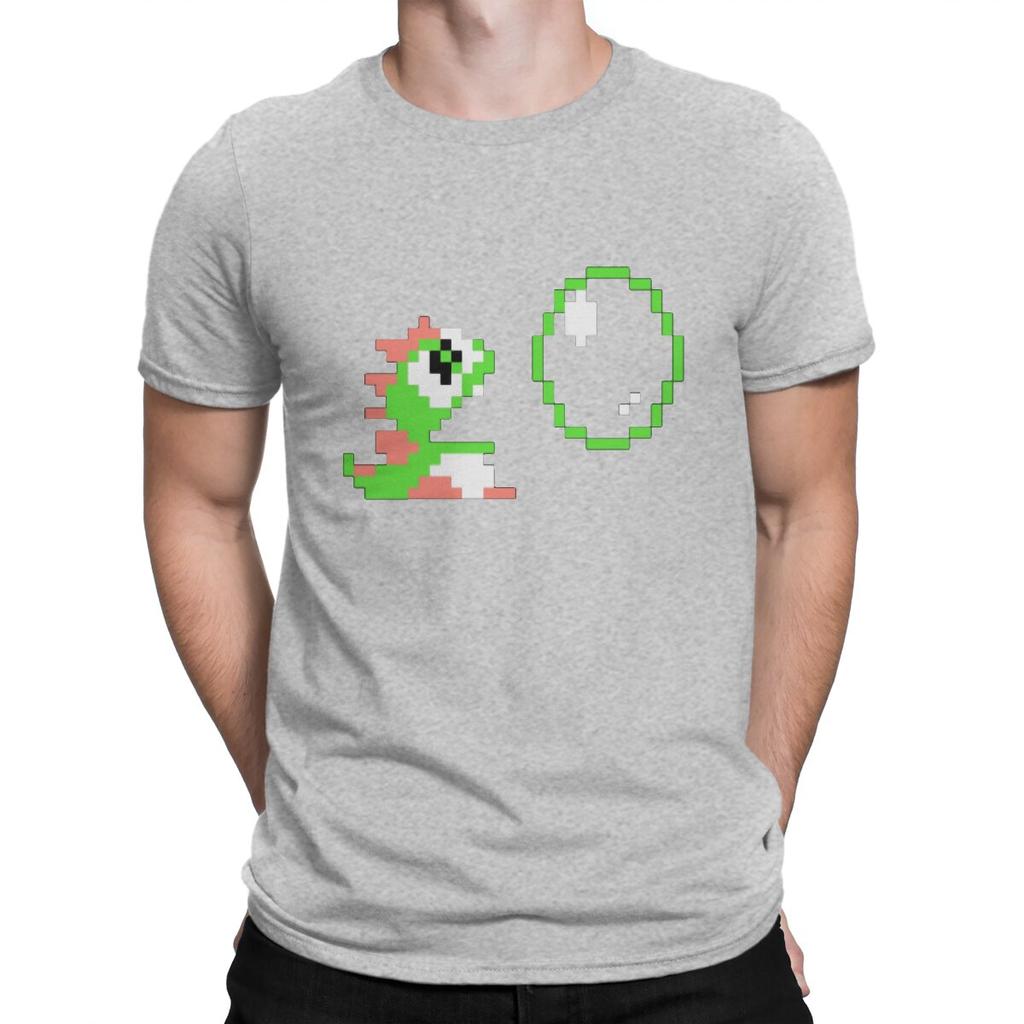 Popular Action Games Men's T Shirt Bubble Bobble Awesome Tee Shirt Short Sleeve Round Collar T-Shirts  Cotton Summer Clothing