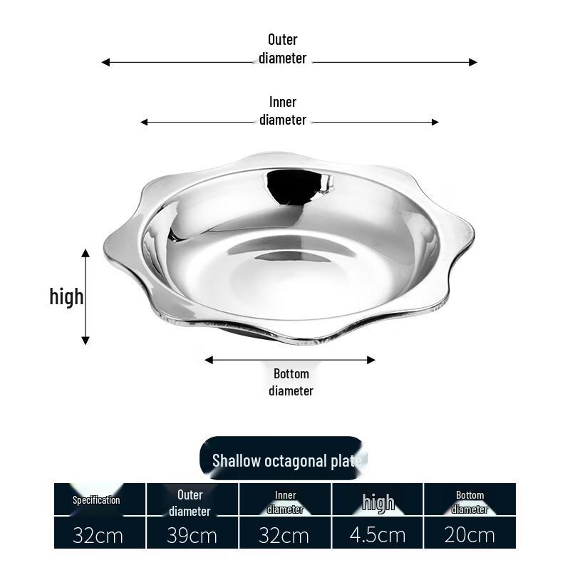 Nai Duo Stainless Steel Octagonal Serving Pot