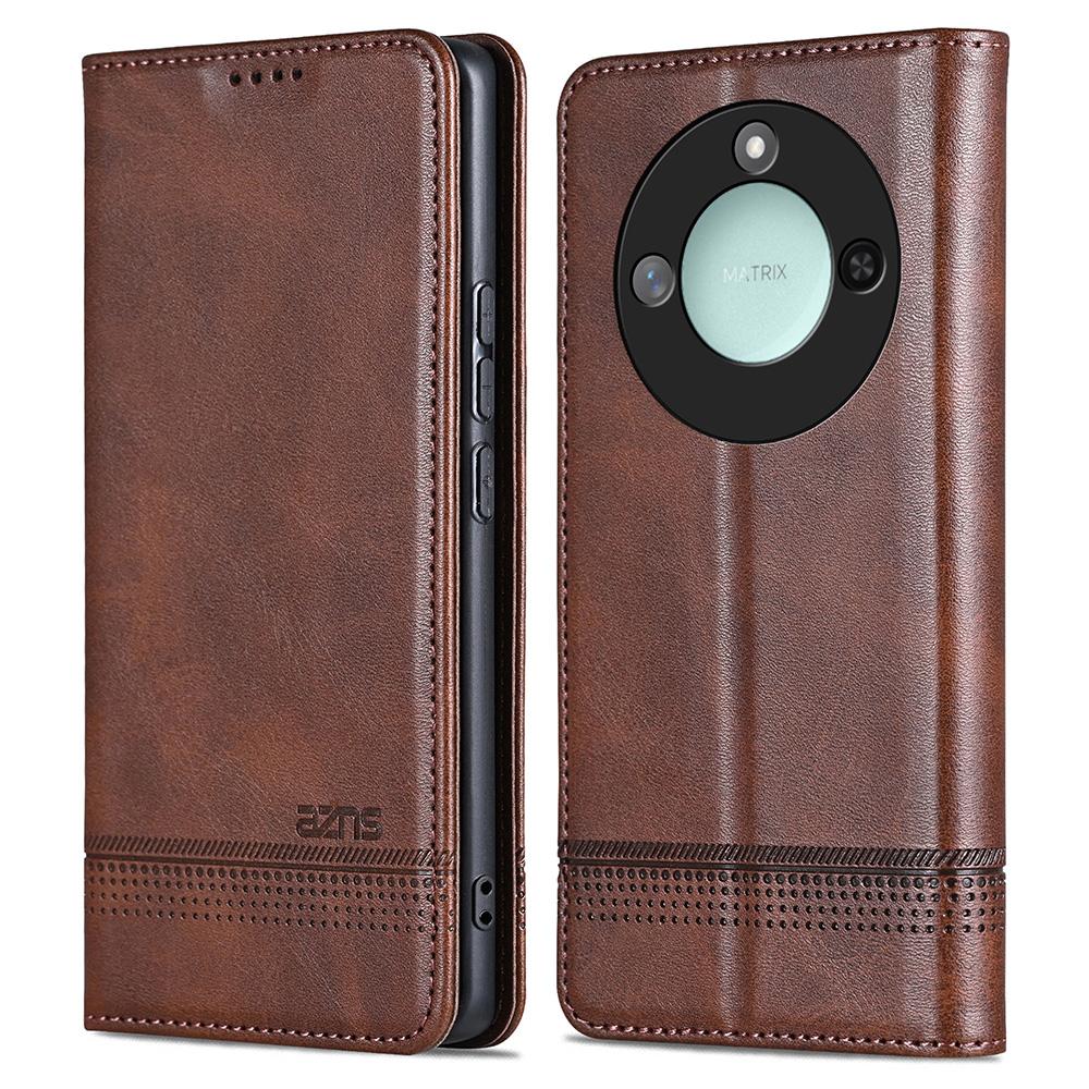 For Honor X60 5G Case Cowhide Texture PU Leather Wallet Phone Cover